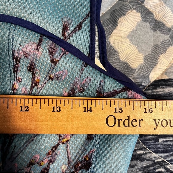 Derhy Fit And Flare Mesh Tulle Lined Dress Medium French - Picture 9 of 10